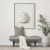 Shae Black Wood with Black and Cream Upholstered Bench, Benche by Mercana, 56.5" length x 18" width x 18.5" height thumbnail 2