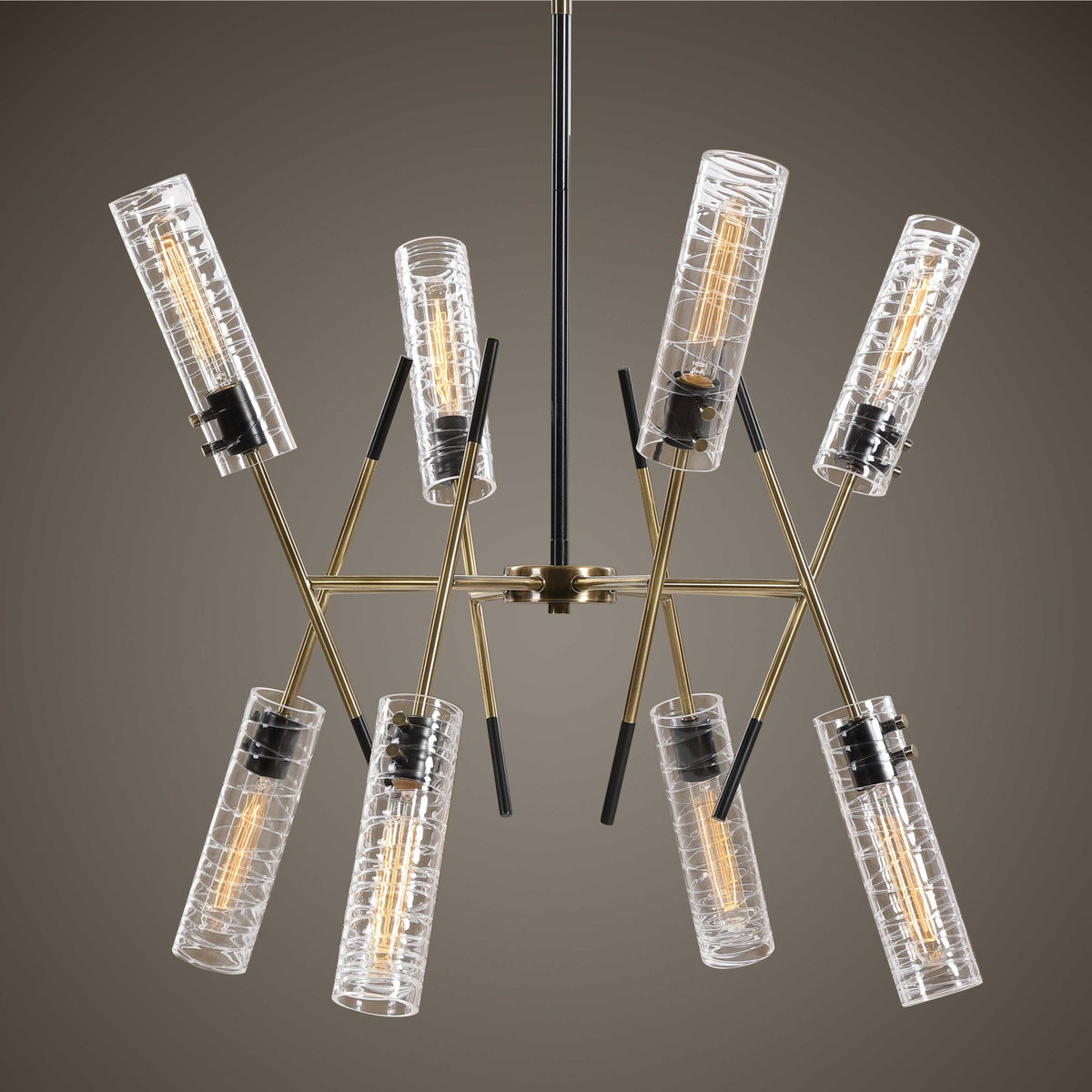 TELESTO, 8 LT. PENDANT, Ceiling Light by Uttermost, 32" width x 27" height x 32" diameter x 32" depth View 2
