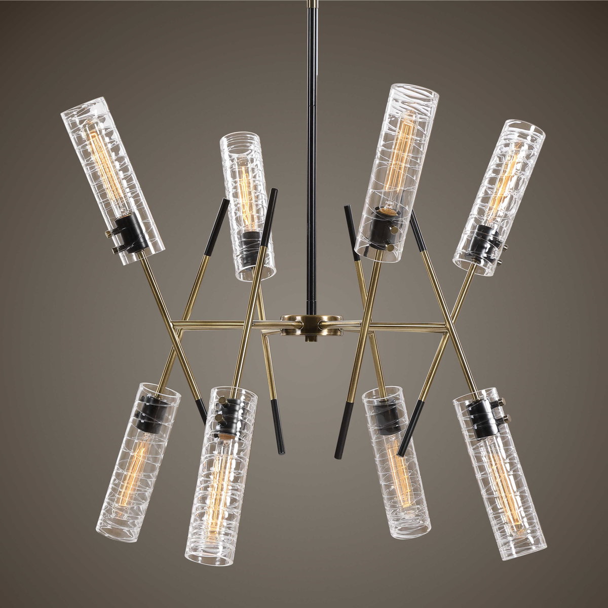 TELESTO, 8 LT. PENDANT, Ceiling Light by Uttermost, 32" width x 27" height x 32" diameter x 32" depth View 2