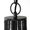 Camila (40'x31') Black Metal Mesh-Style Four Bulb Chandelier, by Mercana, 40" length x 40" width x 31" height thumbnail 6