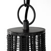 Camila (40'x31') Black Metal Mesh-Style Four Bulb Chandelier, by Mercana, 40" length x 40" width x 31" height thumbnail 7