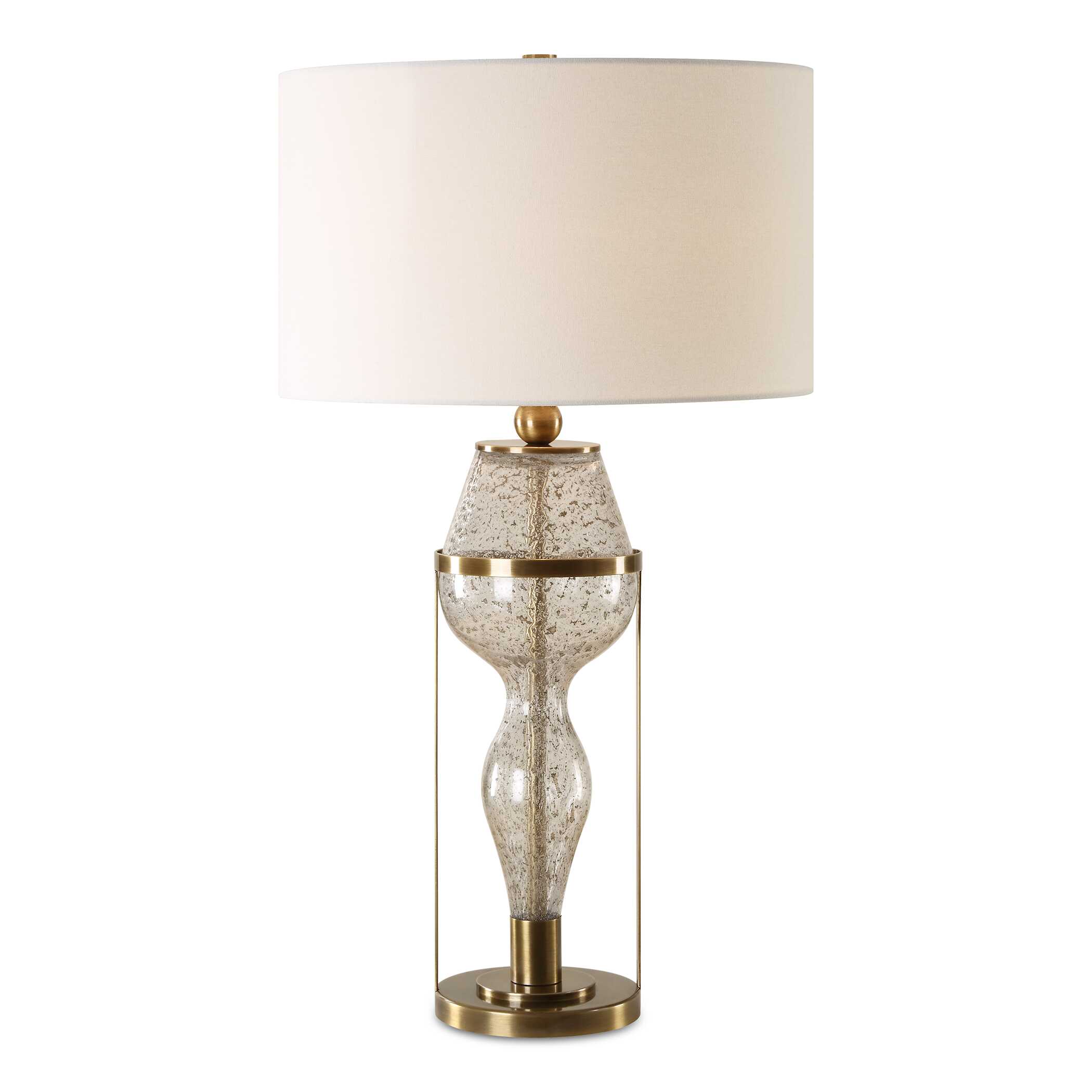 Out Of Time Seeded Glass Table Lamp, by Uttermost, 16" width x 29.75" height x 16" depth View 1