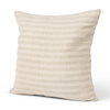 Jace Cream with Beige Stripe Linen-Cotton Square Decorative Pillow Cover, by Mercana, 22" length x 22" width x 0.2" height thumbnail 1