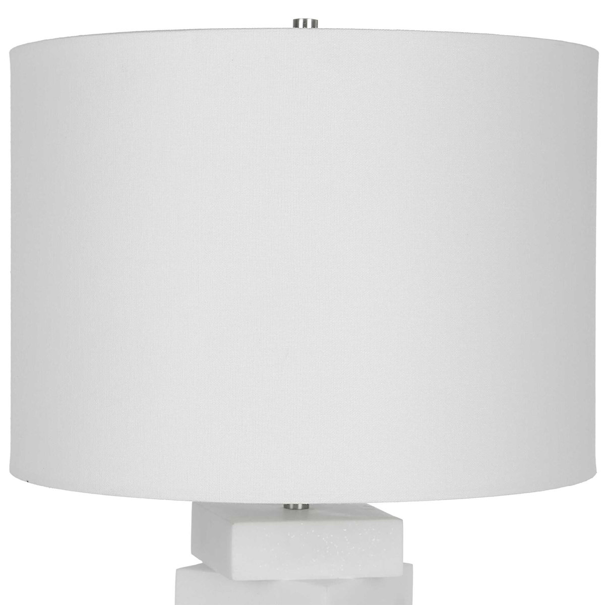 Ascent White Geometric Table Lamp, by Uttermost, 14" width x 23" height x 14" depth View 6