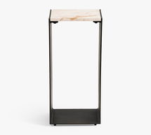 Online Designer Other Rowe 10" Marble Accent Table, Terracotta