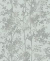 Shimmering Foliage Spa & Silver Wallpaper thumbnail 0