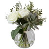 Belmonte Floral Bouquet & Vase, Artificial Plants & Flower by Uttermost, 14" width x 13" height x 12" depth thumbnail 4
