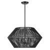 Suva 4 Light Black Rope Pendant, by Uttermost, 28" width x 16.25" height x 28" diameter thumbnail 5