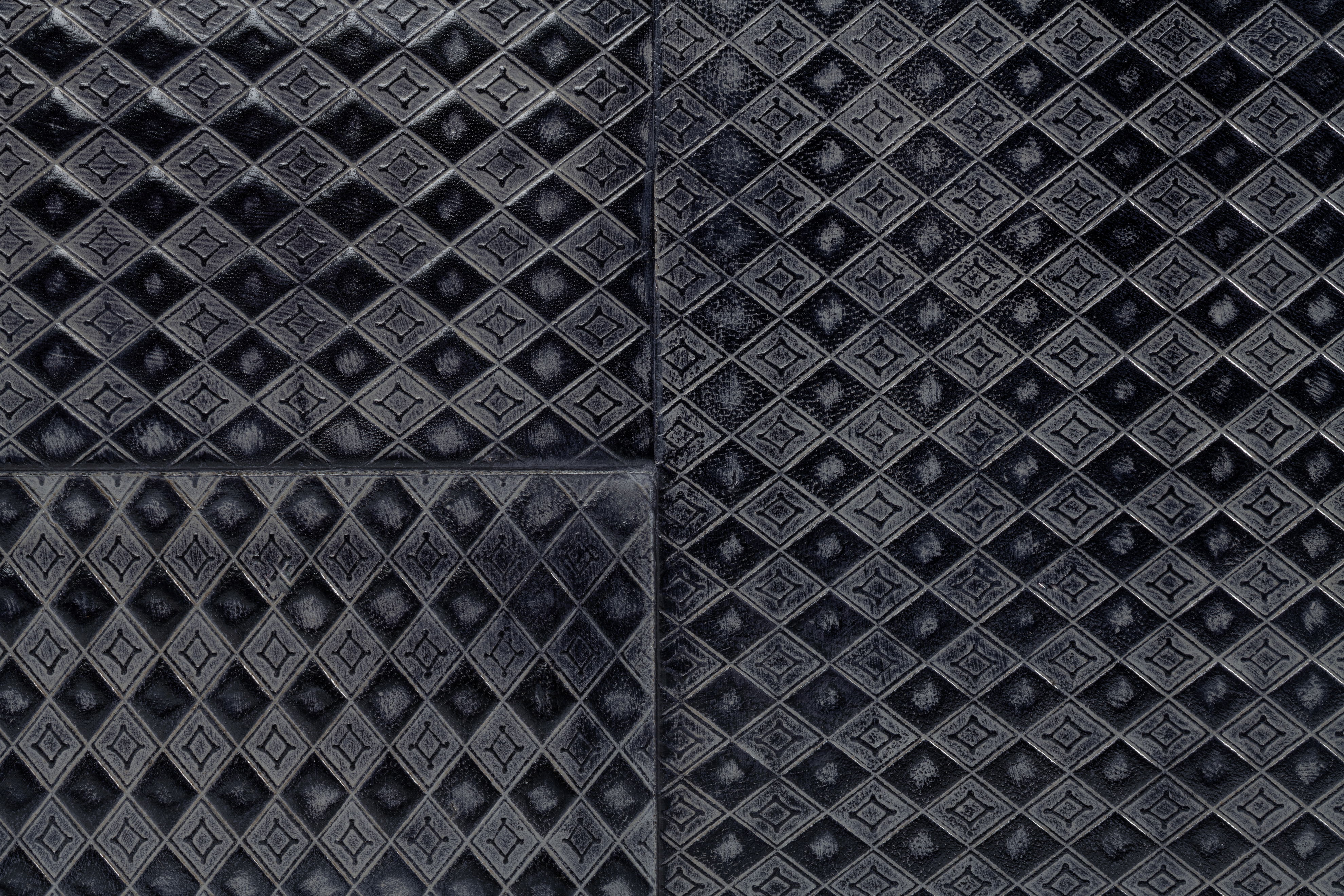 *Bronzini Credenza, Embossed Blue/Grey, Cabinets & Sideboard by Sarreid, 94" length x 20" width x 34" height View 13