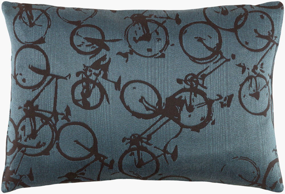 Pedal Power Lumbar Pillow, Decorative Pillow by Surya, 13" length x 19" width