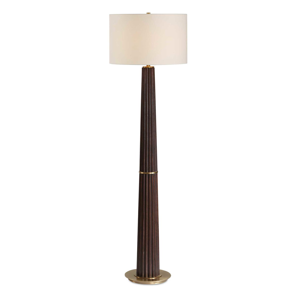 Forage Dark Oak Floor Lamp, by Uttermost, 18" width x 62.5" height x 18" depth View 1