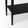 Amika White Marble Top Black Metal Base Console Table thumbnail 12