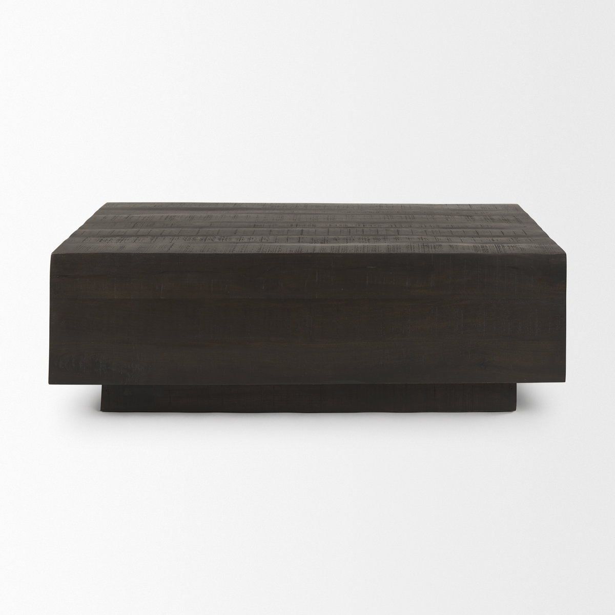 Hayden Dark Brown Wood Rectangular Coffee Table, by Mercana, 48" length x 28" width x 16" height View 4