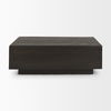 Hayden Dark Brown Wood Rectangular Coffee Table, by Mercana, 48" length x 28" width x 16" height thumbnail 4