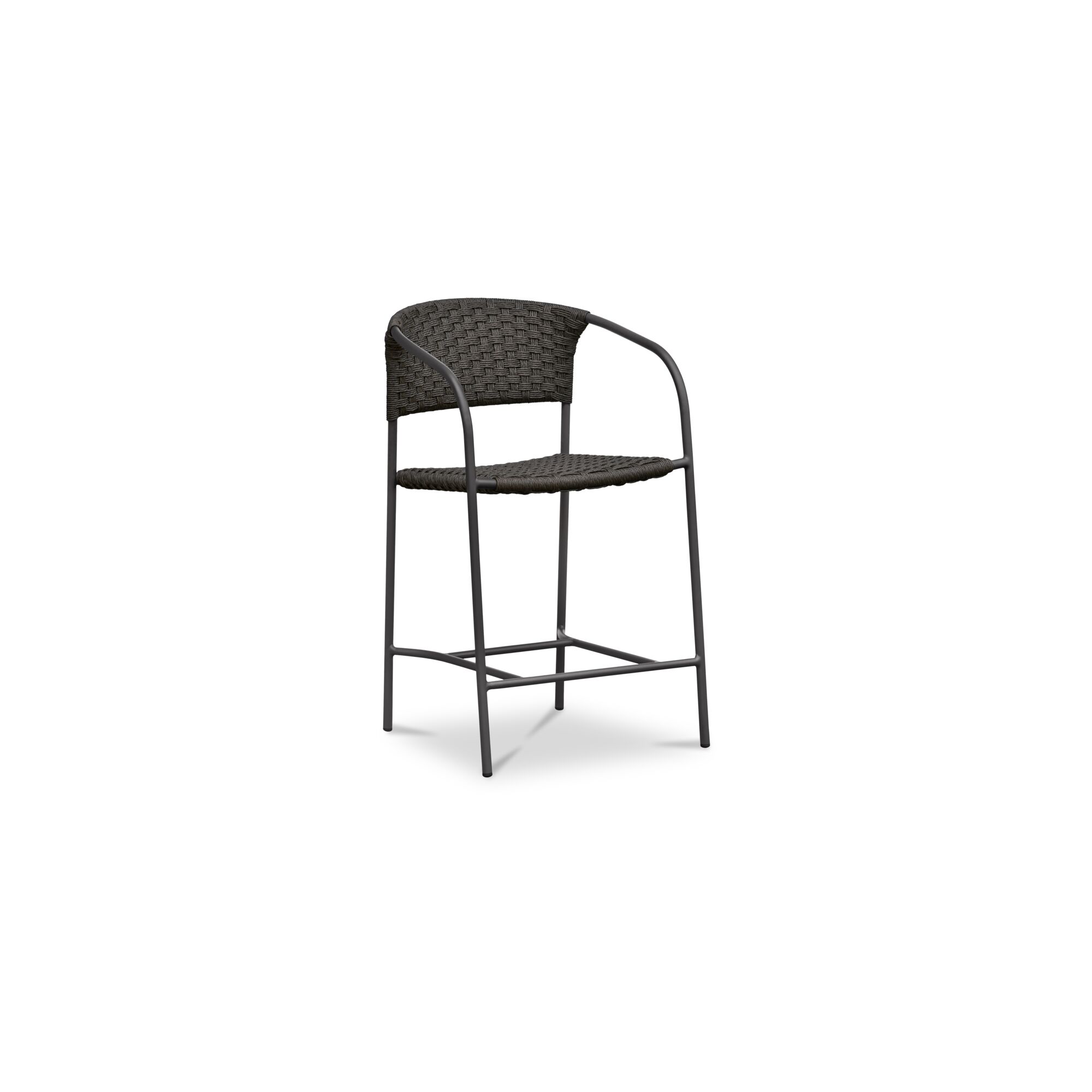 Zola Outdoor Counter Chair Dark Brown, Counter & Bar Stool by Moe's Home, 24" width x 38.66" height x 23" depth View 2