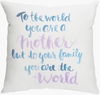 You're The World Accent Pillow, Decorative Pillow by Surya, 18" length x 18" width thumbnail