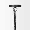 Karina 36' Round Matte Black Hammered Metal Dome Pendant Light, by Mercana, 36" length x 36" width x 21" height thumbnail 4