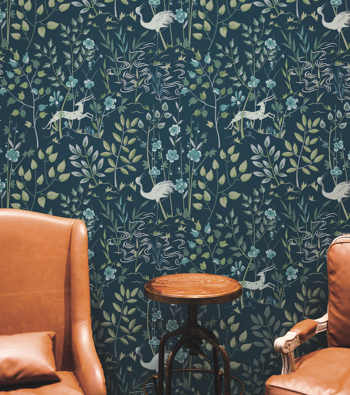 Aspen Dark Blue Wallpaper, by York Wall, 27' length x 2'3" width x 0.02" depth View 3