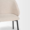 Shannon Dining Chair with Oatmeal Fabric & Matte Black Metal thumbnail 11