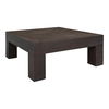 Evander Coffee Table Rustic Brown, by Moe's Home, 39.5" width x 16.5" height x 39.5" depth thumbnail 2