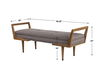 Waylon Mid-Century Modern Bench, Furniture by Uttermost, 59.25" width x 23" height x 20" depth thumbnail 3