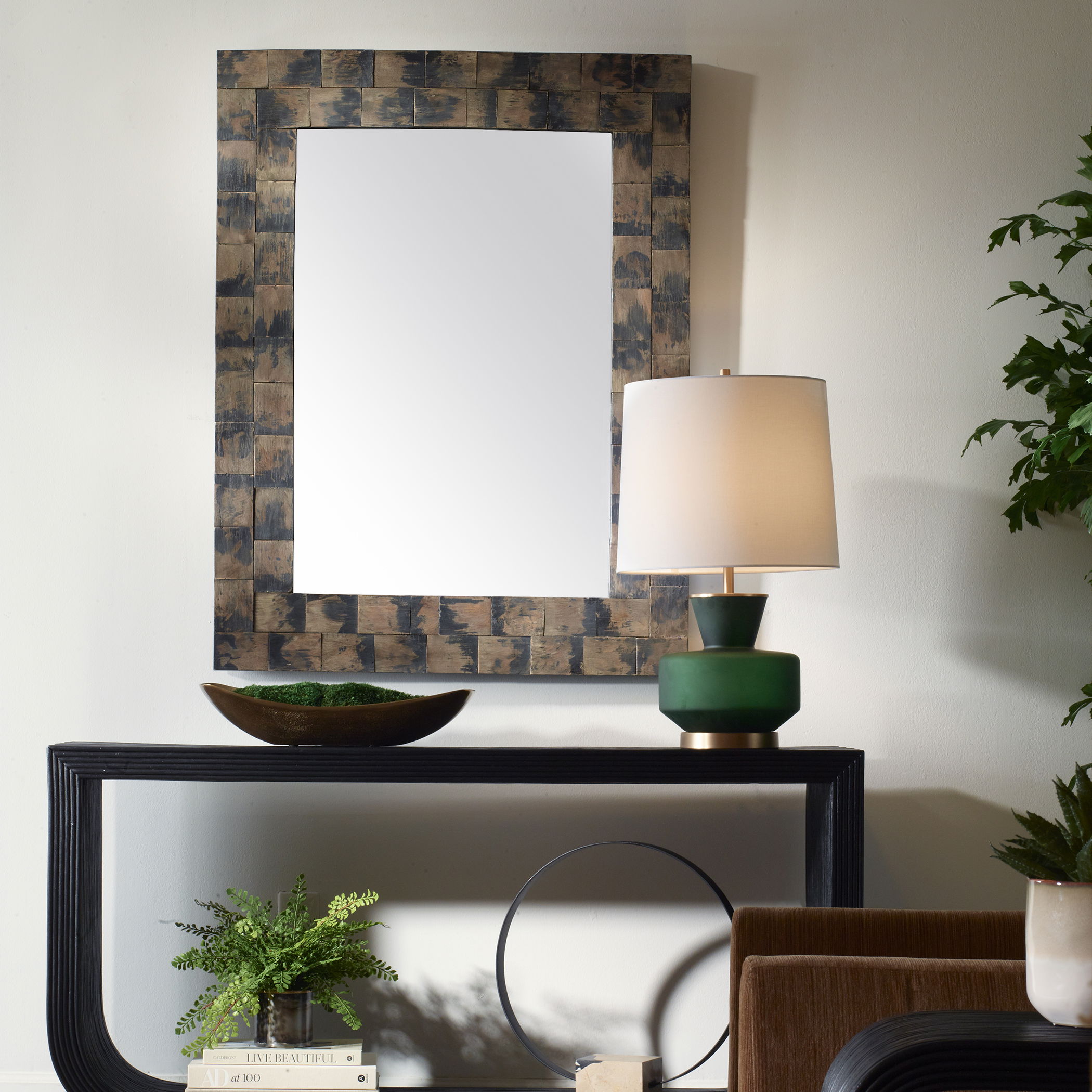 Burke Wooden Mirror large image 