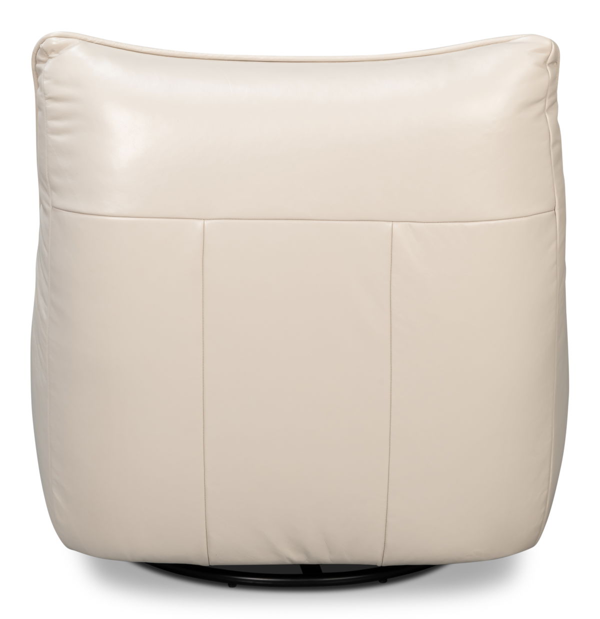 Kennett Swivel Chair Crystal White Leath, by Sarreid, 3' length x 2'9" width x 2'9" height View 9