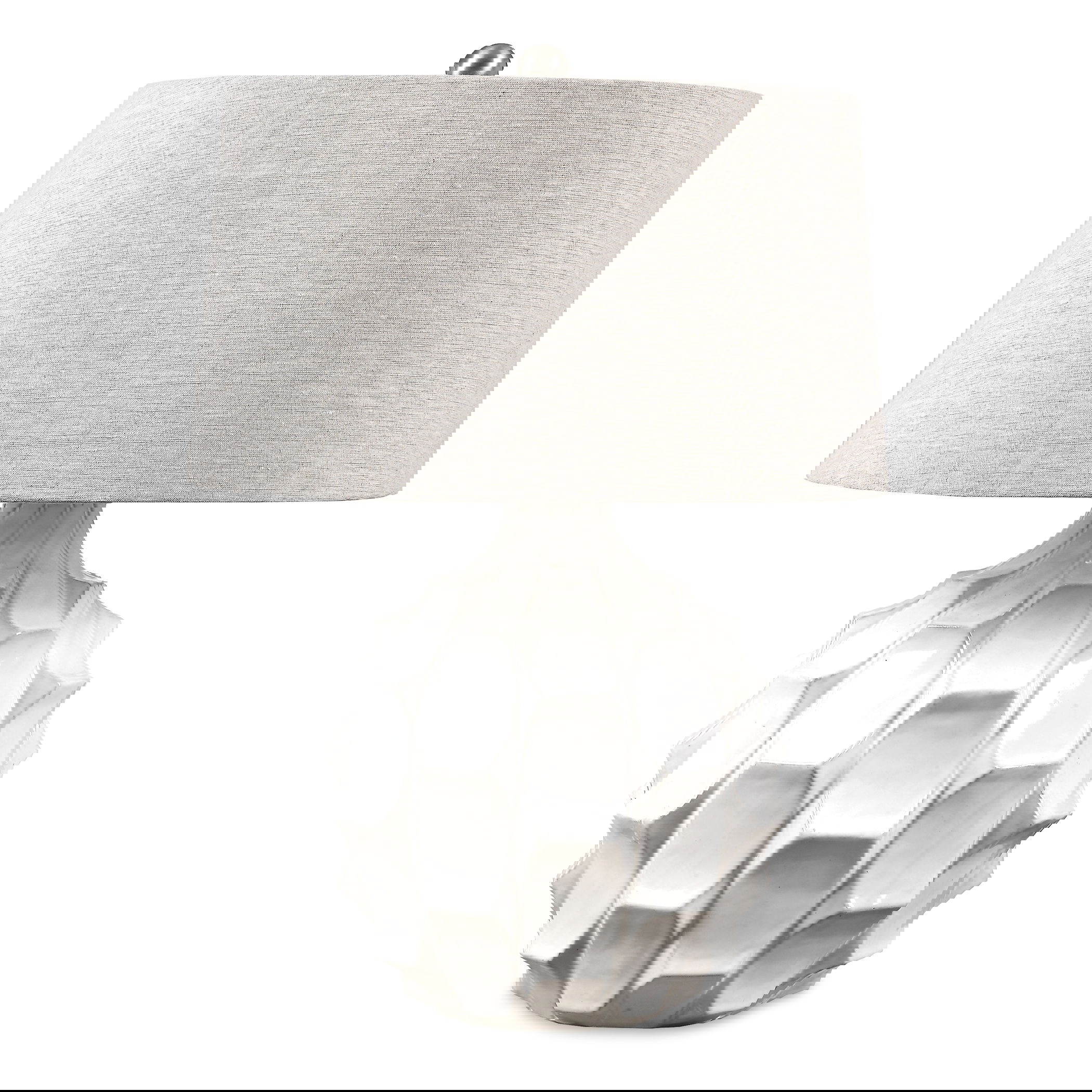 Guerina Scalloped White Lamp large image 