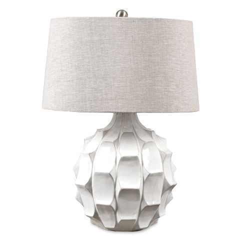 Guerina Scalloped White Lamp