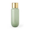 Minty   Green Glass Vase with Matte Gold Metal Neck Cuff, by Mercana, 5.67" length x 5.67" width x 16.8" height thumbnail 1