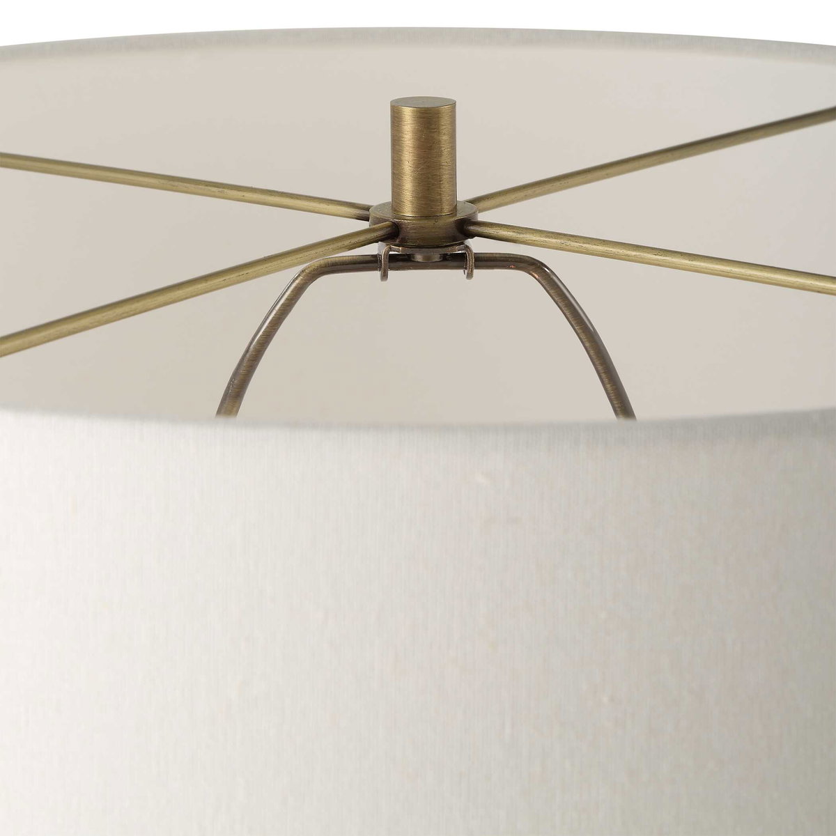 Faro White Marble Floor Lamp, by Uttermost, 1'5" width x 5'1" height x 1'5" depth View 7
