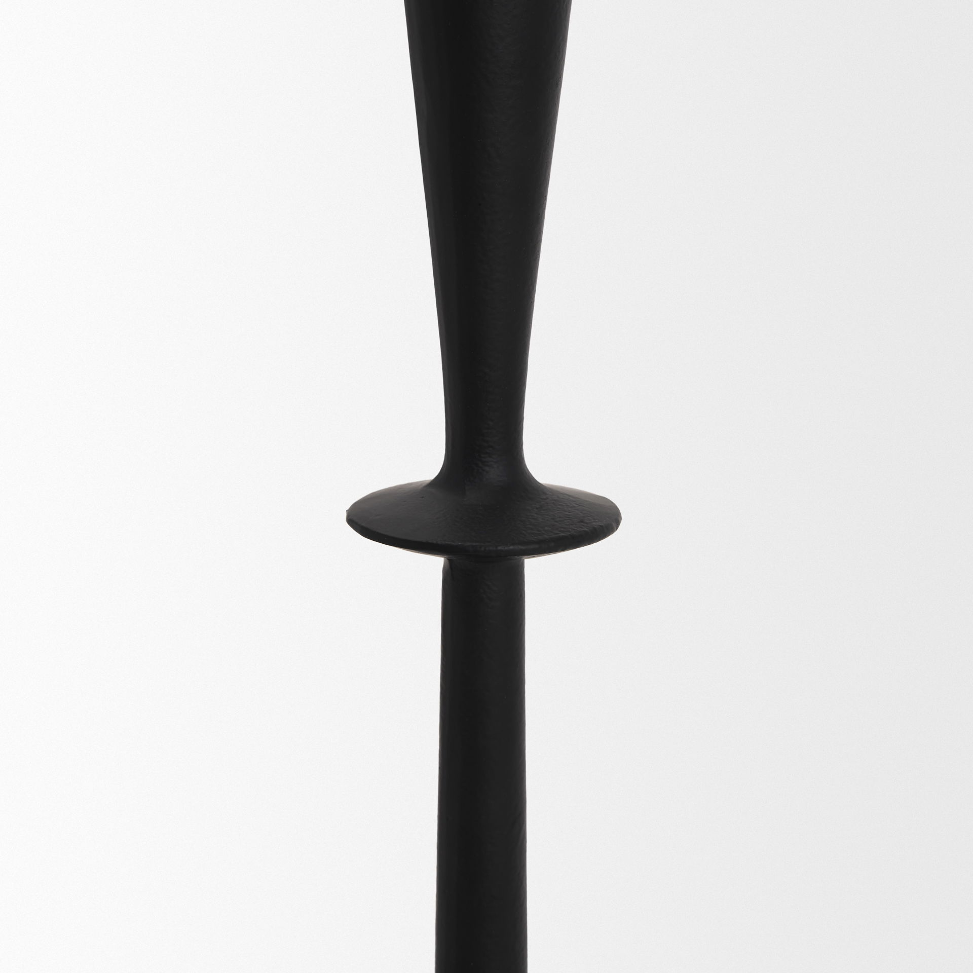 Qwin Matte Black Cast Aluminum Tall Candle Holder large image 