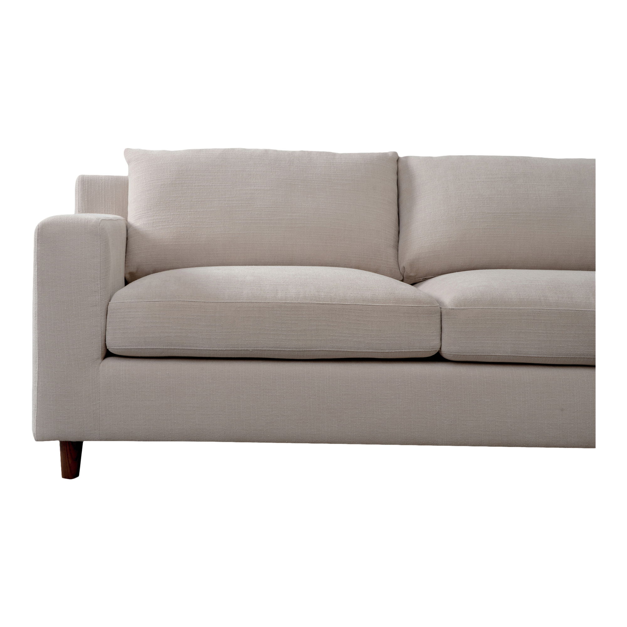 Hutton Right Sectional Beige, Sectional Sofa by Moe's Home, 100" width x 29.1" height x 63" depth View 6