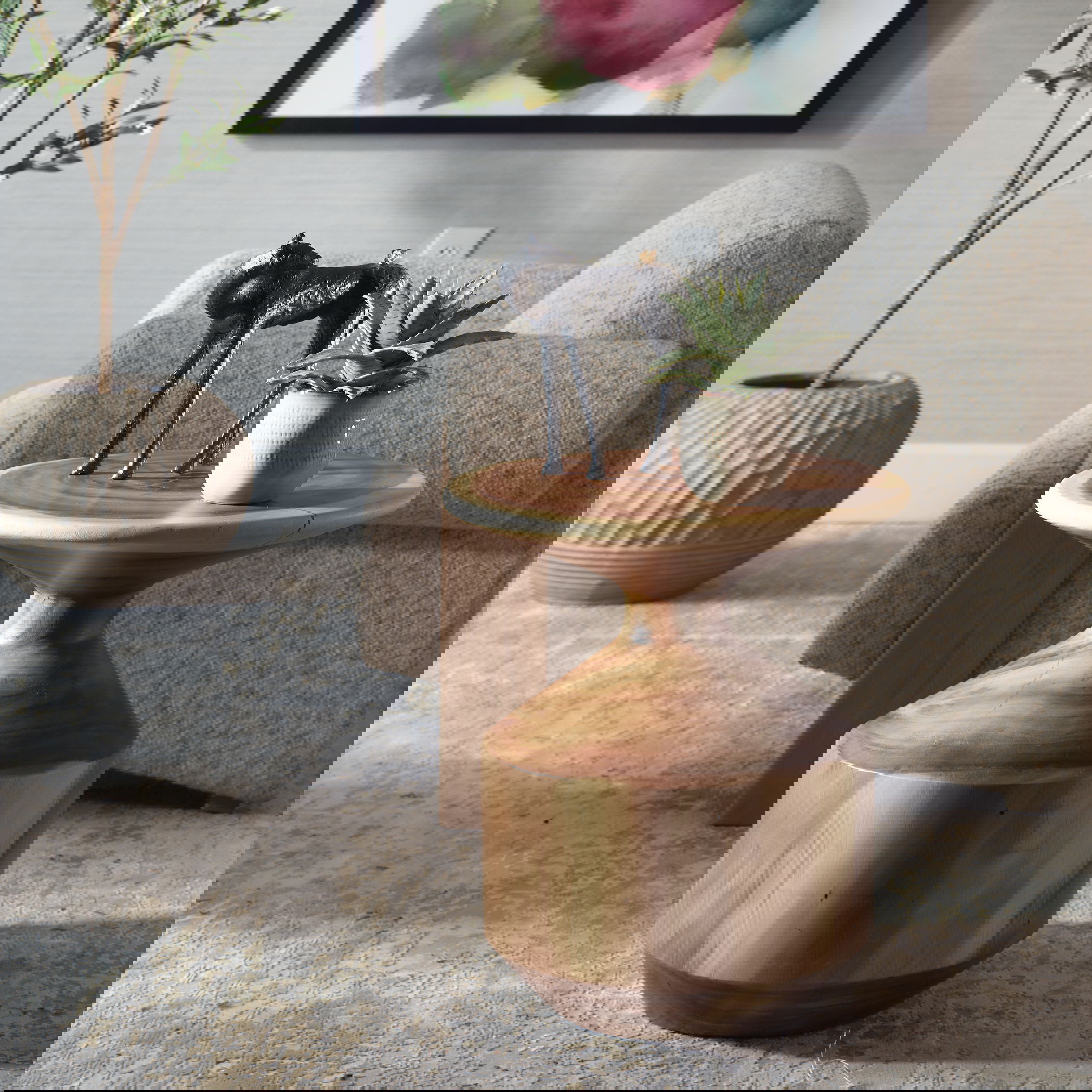 Lynx Hourglass Accent Table, Furniture by Uttermost, 17.5" width x 20" height x 17.5" depth View 2