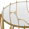 Ritual Round Gold Side Table, Side & End Table by Uttermost, 22.05" width x 25" height x 22.05" depth thumbnail 5