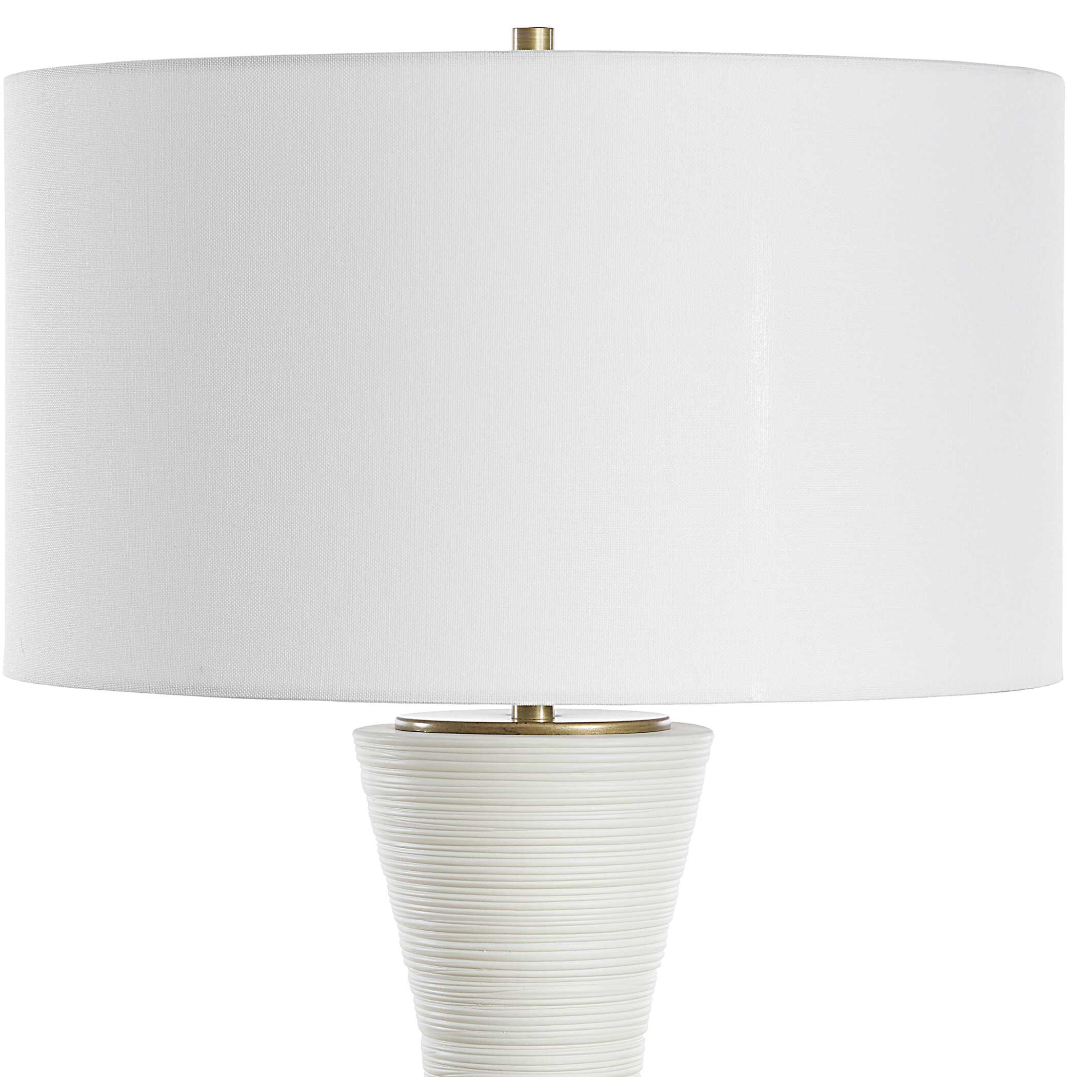 Ridgeline Matte White Table Lamp large image 