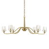 Barcelona 6 Light Brass Chandelier, Ceiling Light by Uttermost, 15.5" height x 40.25" diameter thumbnail 3