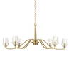 Barcelona 6 Light Brass Chandelier, Pendant by Uttermost, 15.5" height x 40.25" diameter thumbnail 3