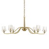 Barcelona 6 Light Brass Chandelier, Pendant by Uttermost, 15.5" height x 40.25" diameter thumbnail 3