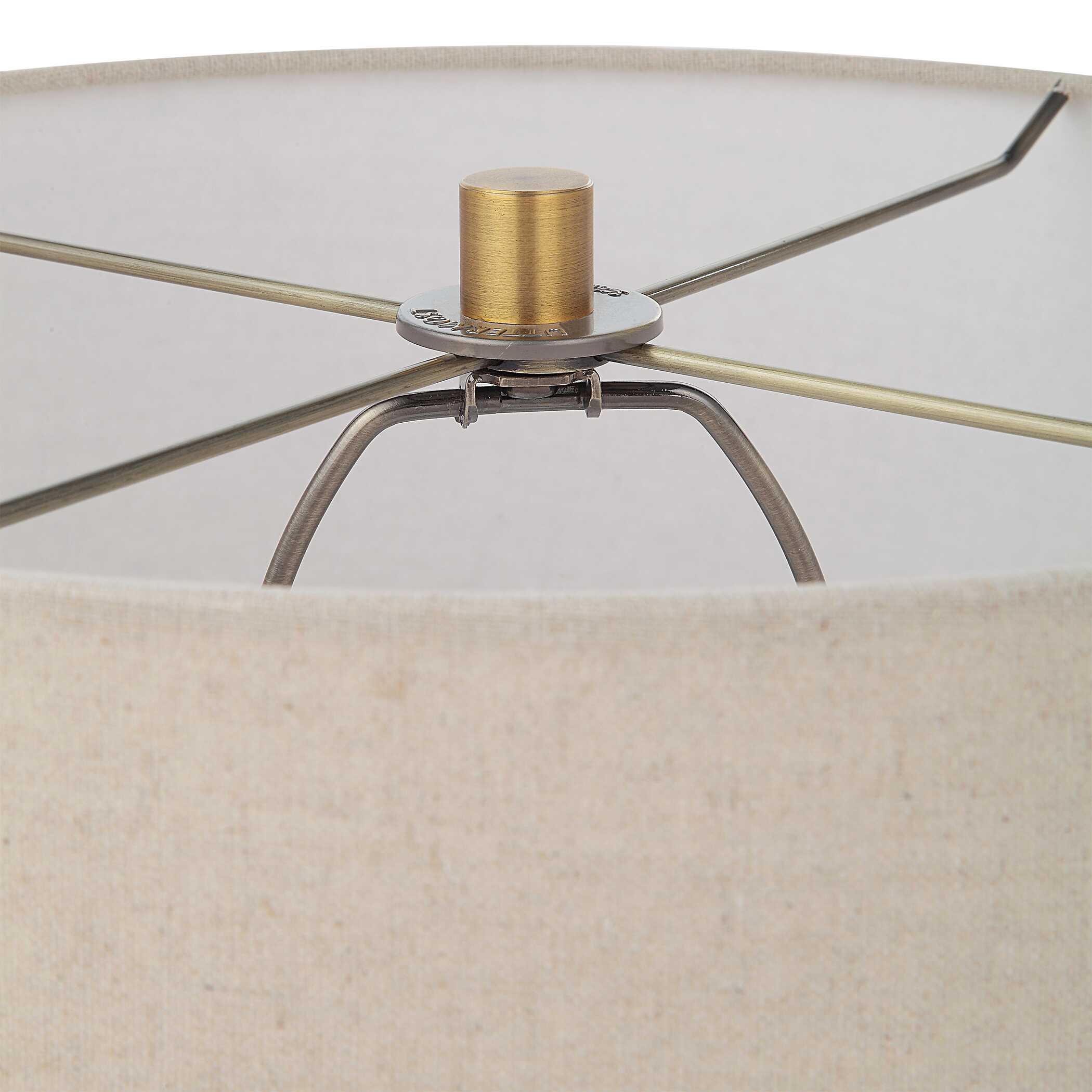 Spyglass Black Wood Grain Table Lamp, by Uttermost, 16" width x 30.75" height x 16" depth View 7