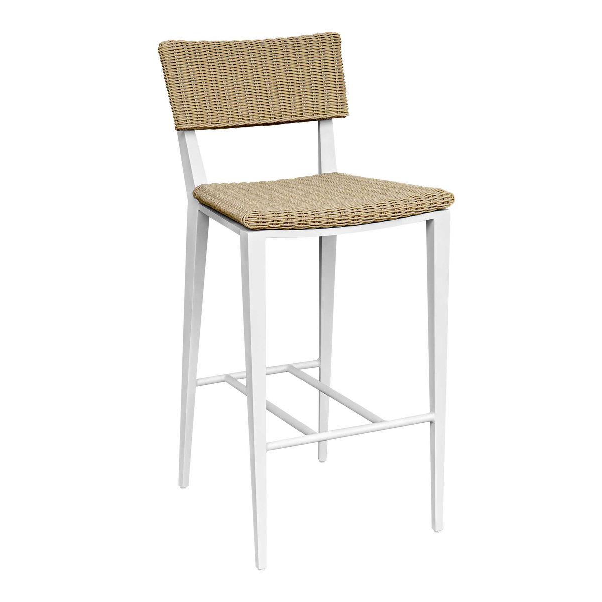 Calbas White Outdoor Bar Stool, Furniture by Uttermost, 19.75" width x 42.25" height x 22.6" depth View 6