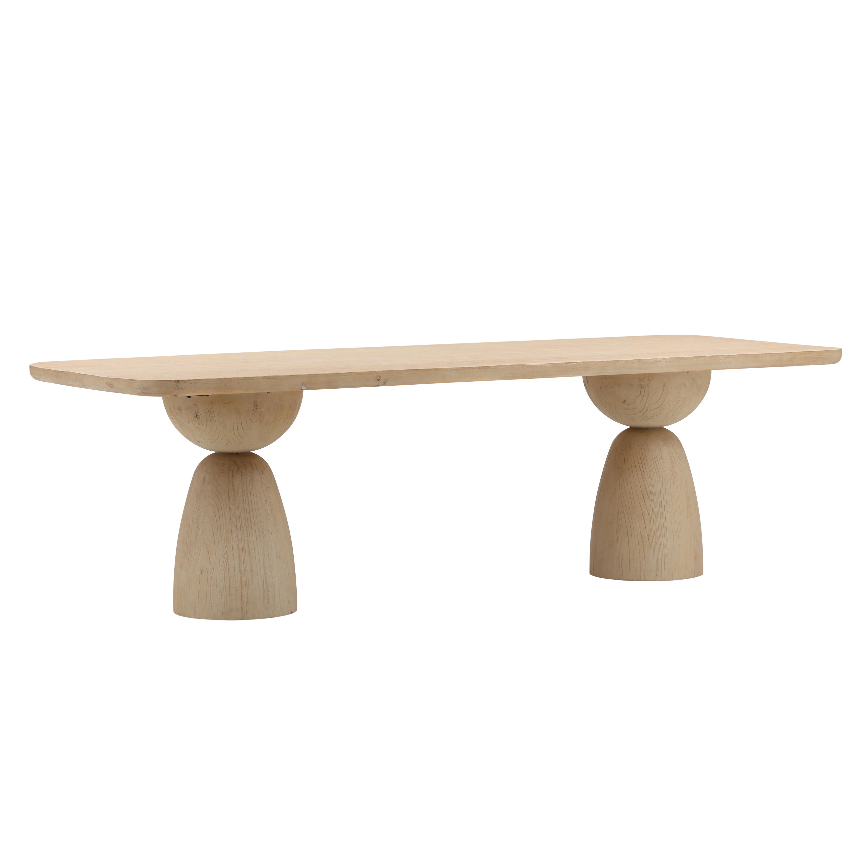 Cabrera Dining Table Light Natural 101', by Dovetail, 101.5" width x 30" height x 41" depth View 1