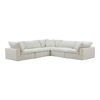 Clay Classic L-shaped Modular Sectional Coastside Sand, Sectional Sofa by Moe's Home, 133.5" width x 32" height x 133.5" depth thumbnail 1