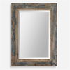 Bozeman Distressed Blue Mirror, by Uttermost, 27.75" width x 37.75" height x 1" depth thumbnail 1