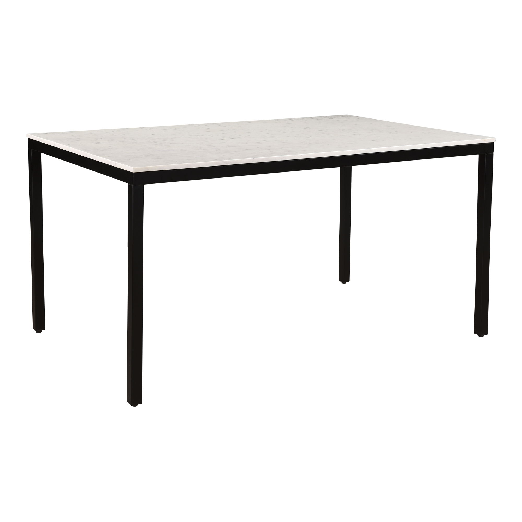 Parson Marble Small Dining Table White, by Moe's Home, 60" width x 30" height x 36" depth View 2