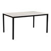 Parson Marble Small Dining Table White, by Moe's Home, 60" width x 30" height x 36" depth thumbnail 2
