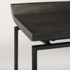 Givens Low Back 26in Seat Counter Stool | Black Wood with Black Metal, Counter & Bar Stool by Mercana, 14.1" length x 15.8" width x 26" height thumbnail 9