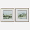 Soft Sage Abstract Landscape Prints Set/2, Art by Uttermost, 28" width x 28" height x 2.12" depth thumbnail 1