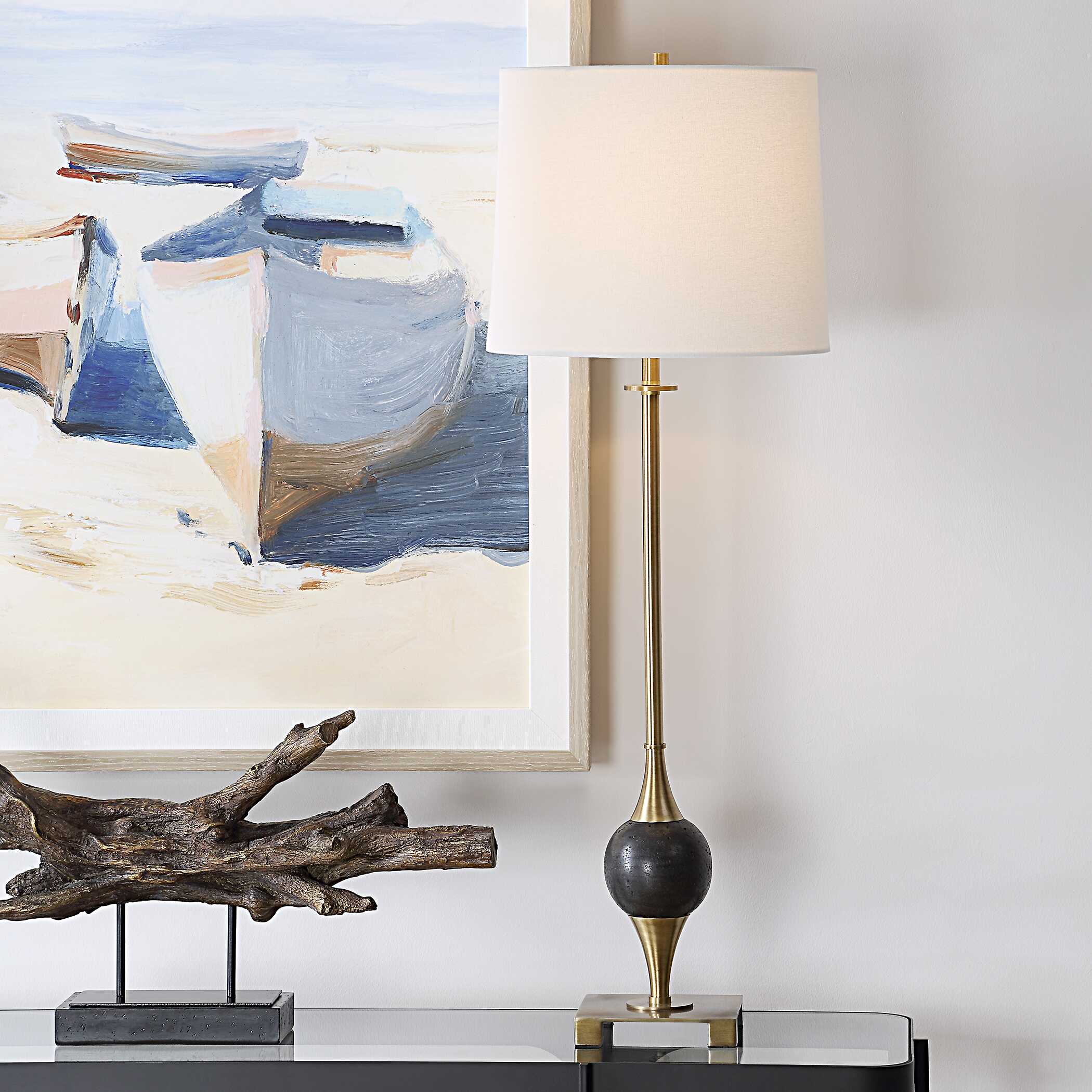 Dempsey Marble Buffet Lamp large image 