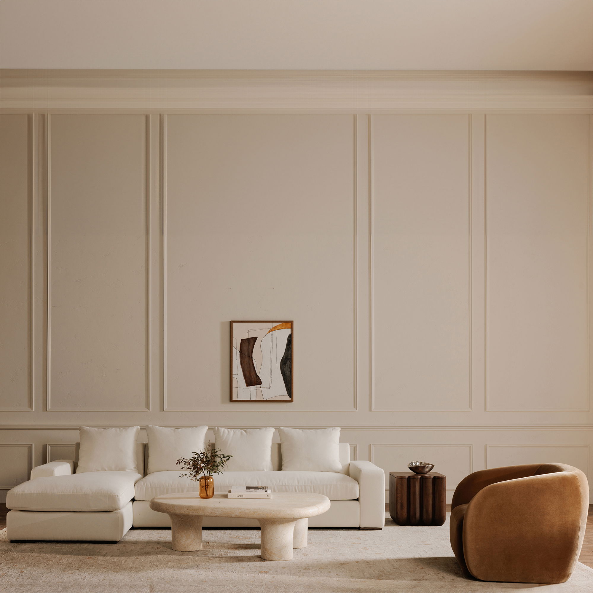 Thomas Left Sectional Ivory large image 